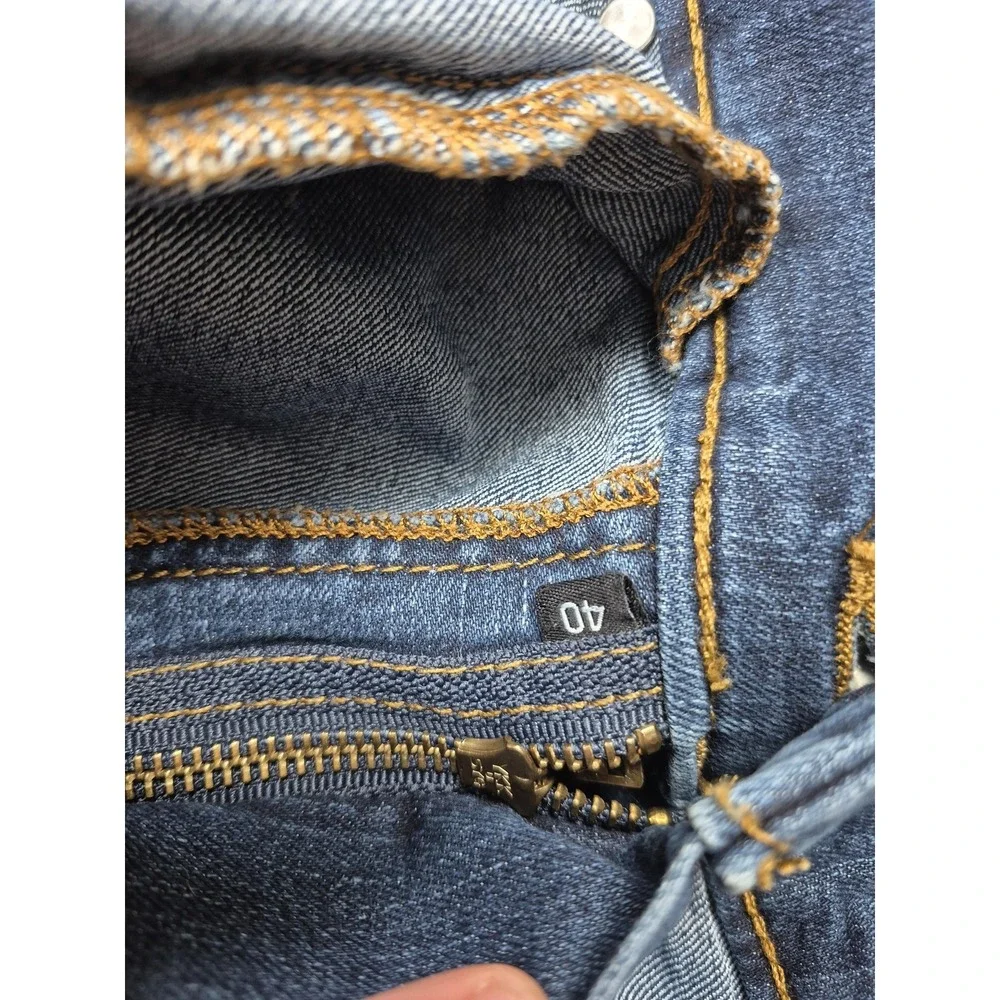 Origin Delta 68 Legit Fit Jeans Mens 40x36 Blue Straight Stretch Denim Made USA
